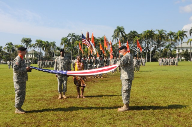 Thompson presented with retirement flag