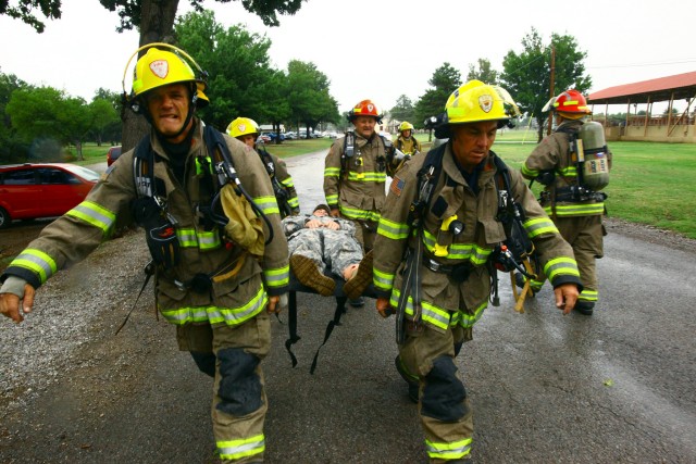Fort Sill firefighters train during mass casualty exercise