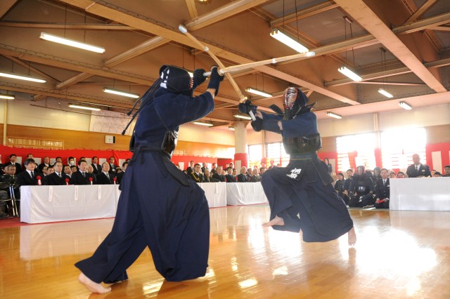 USARJ soldiers participate in local New Year's martial arts demonstration