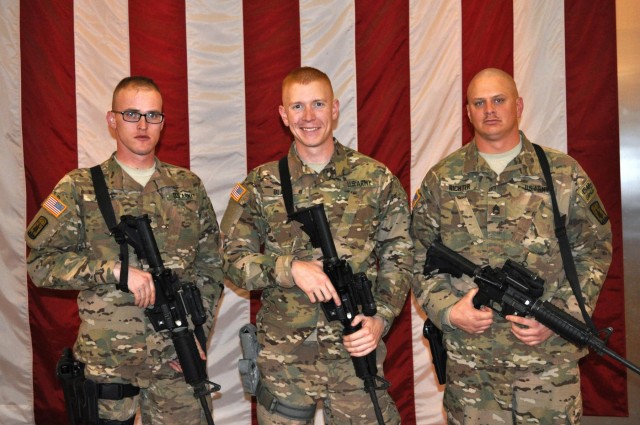 Three Wisconsin Army National Guardsmen respond to civilian car accident