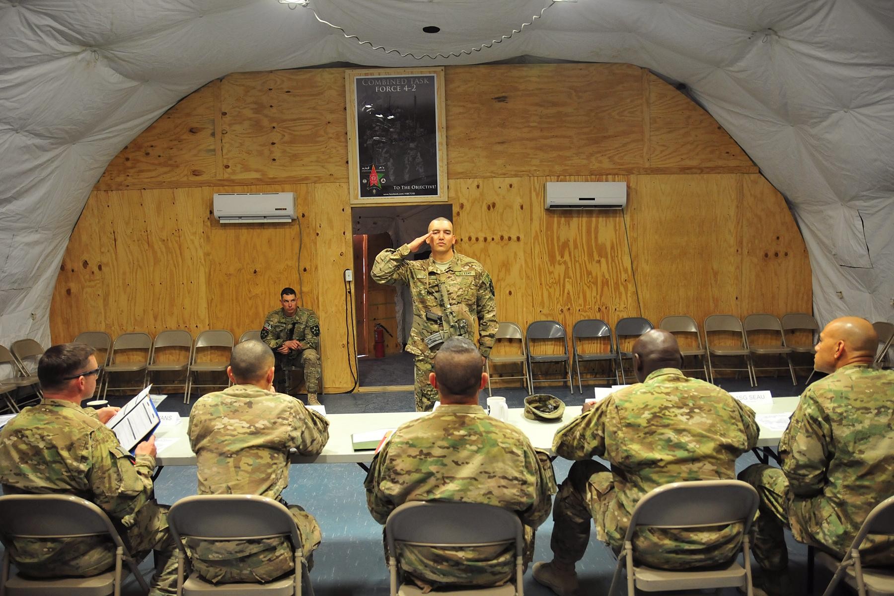 Deployed CTF 4-2 soldiers attend promotion board | Article | The United ...