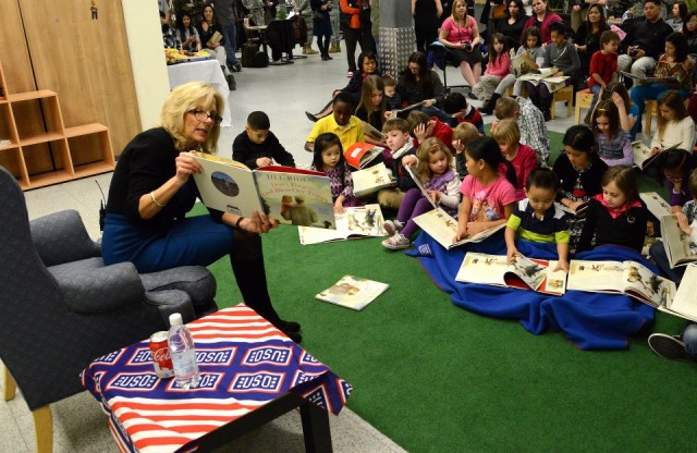 Dr. Biden reading to children