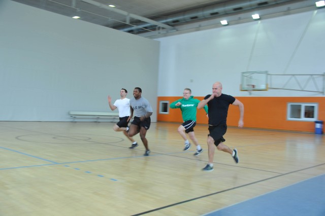 Sprinting for the German Army Proficiency Badge