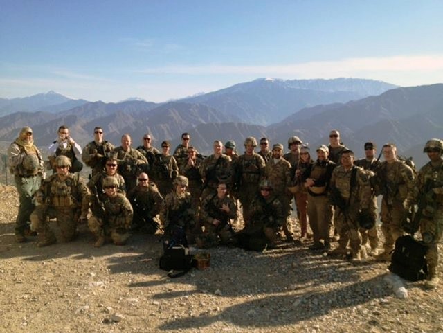 Team building on an Afghan mountainside