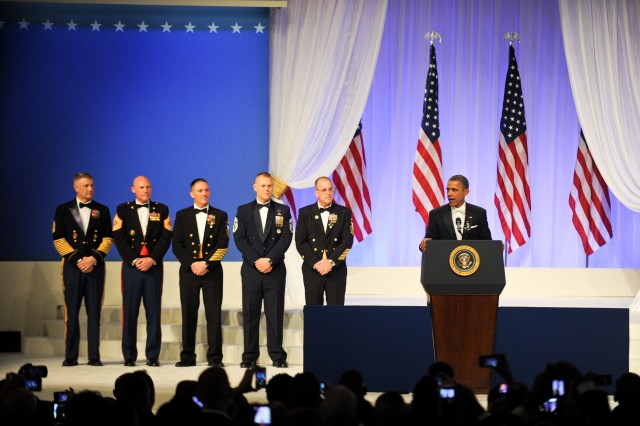 Senior enlisted advisers at Commander-in-Chief's Inaugural Ball
