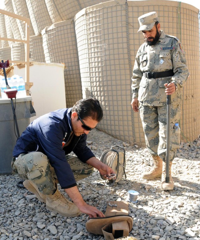 Afghan EOD technician works toward qualification