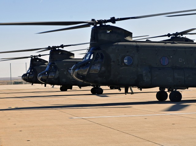 CH-47 Chinook arrival