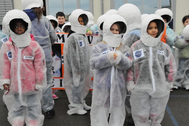 Astronauts before takeoff