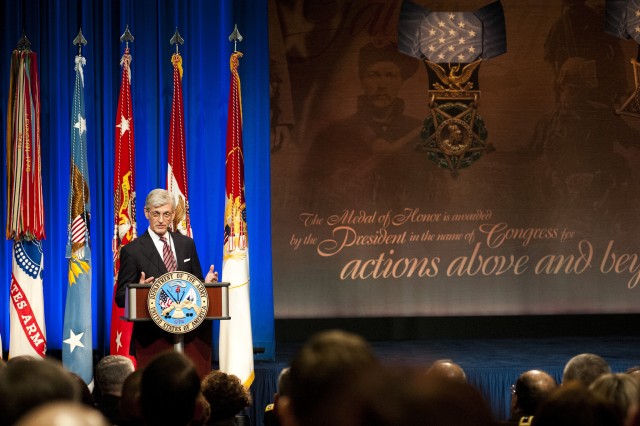 Staff Sgt. Clinton L. Romesha Pentagon Hall of Heroes induction ceremony pictures 4 of 6