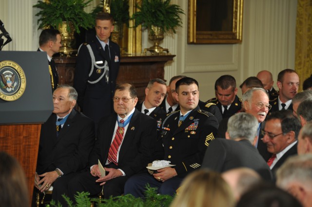 Staff Sgt. Clinton L. Romesha White House Medal of Honor ceremony ...