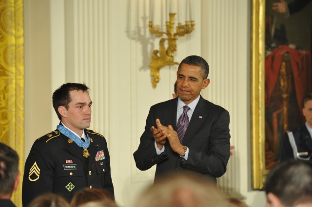 Sgt. Clinton L. Romesha White House Medal of Honor ceremony pictures