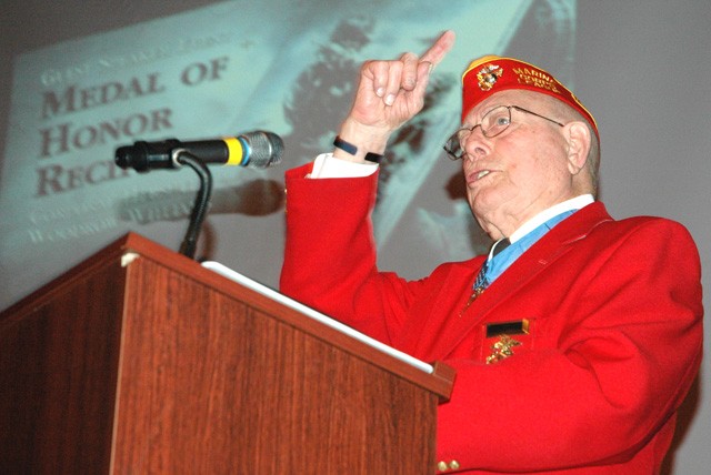 Medal of Honor Recipient speaks at APG