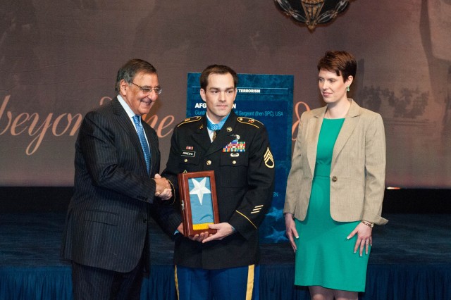 Pentagon's Hall of Heroes Induction for Medal of Honor Recipeint SSG Clinton L. Romesha