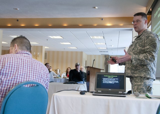 NH NG assistant JAG briefs troops in preparation for deployment