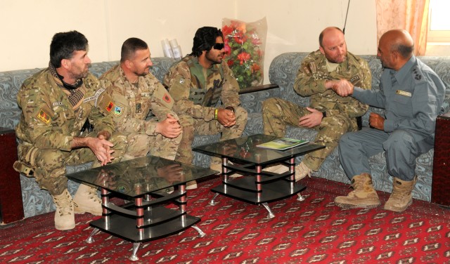 Albanian army Special Operations Forces visit Afghan leaders