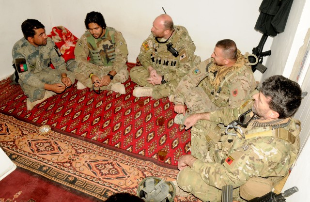 Albanian army Special Operations Forces visit Afghan leaders