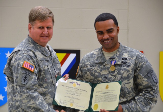 Mitchell awarded Soldier's Medal