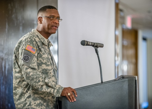 Fort Leonard Wood's top garrison noncommissioned officer speaks at black history month observance 