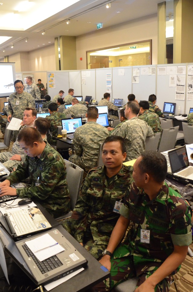 US and Royal Thai soldiers work together in daily operations