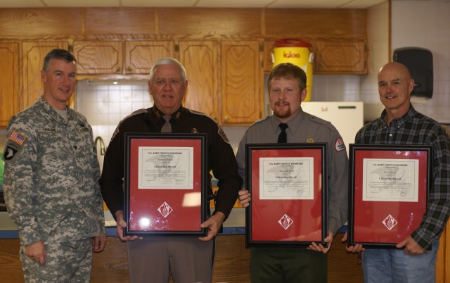 Lifesaving awards presented to Eufaula Lake rangers, Oklahoma trooper