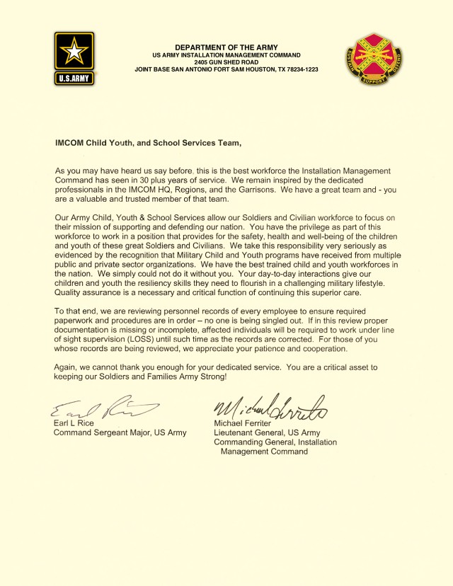 Installation Management Command leaders thank employees