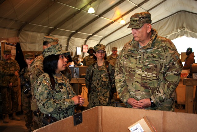 Odierno visits Bagram Retrosort Yard 4 of 9