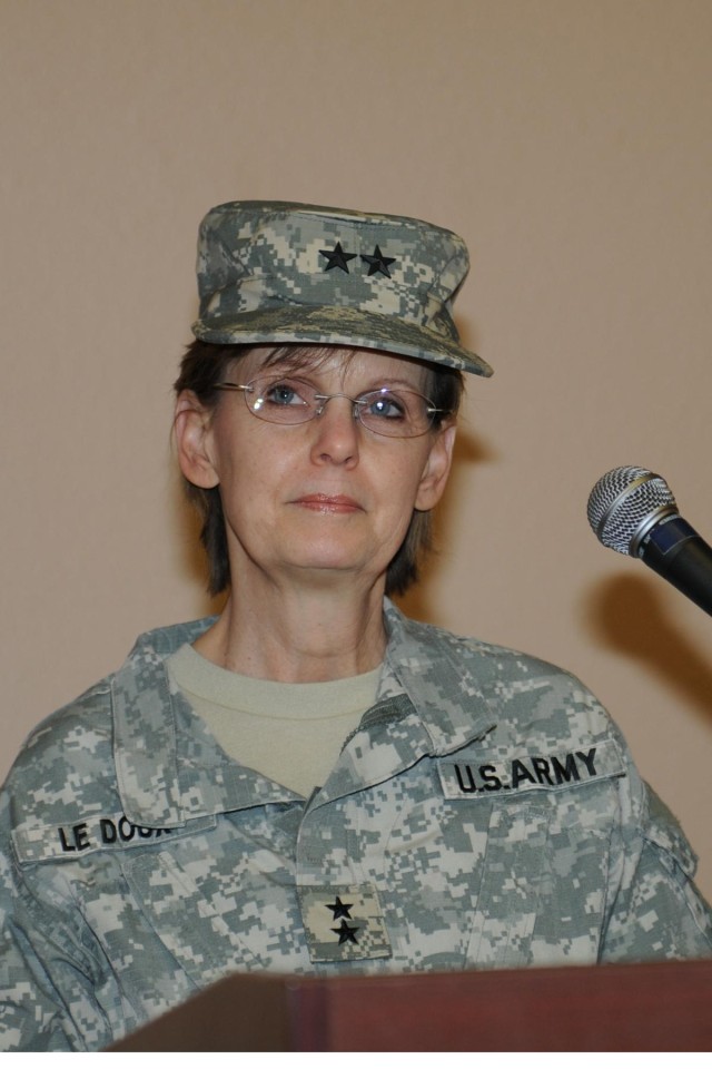 Maj. Gen. LeDoux gives her welcome speech to the 88th RSC