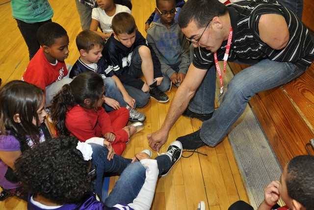 Wounded Warrior pays it forward during APG visit