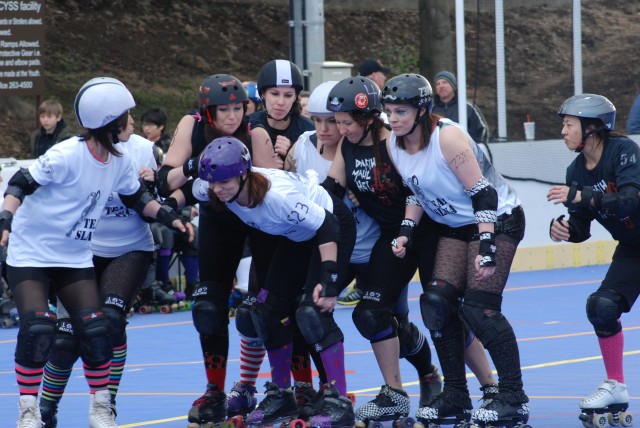 Zama's 'Killer Katanas' compete in 'Scar Wars' mash-up roller derby bout