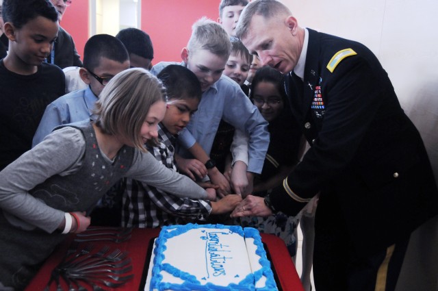 Cutting the cake