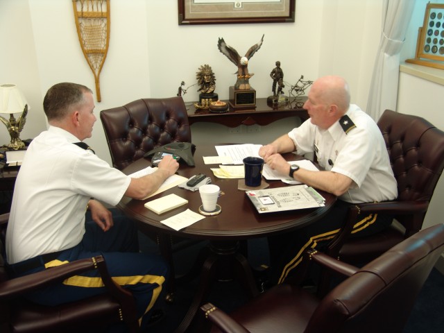 Chaplain (Brigadier General) Ray Bailey conducts call-in with chaplains on February 22.