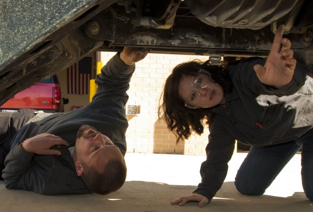 Inspecting the undercarriage