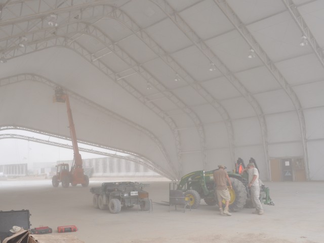 Providing large shelters for Soldiers