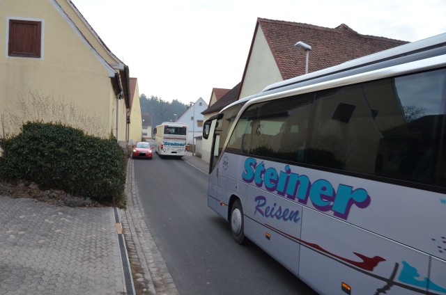 Bus travels through Untereichenbach