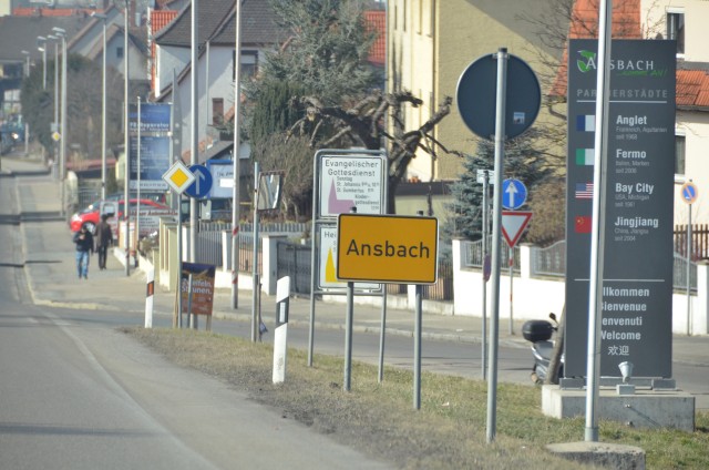 Ansbach city limit, speed limit