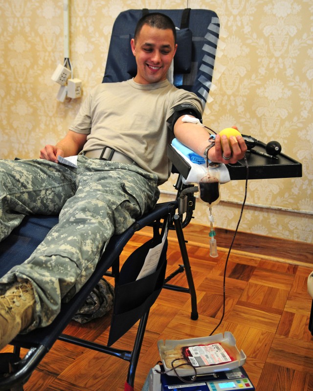 Soldiers support deployed service members with monthly blood drives