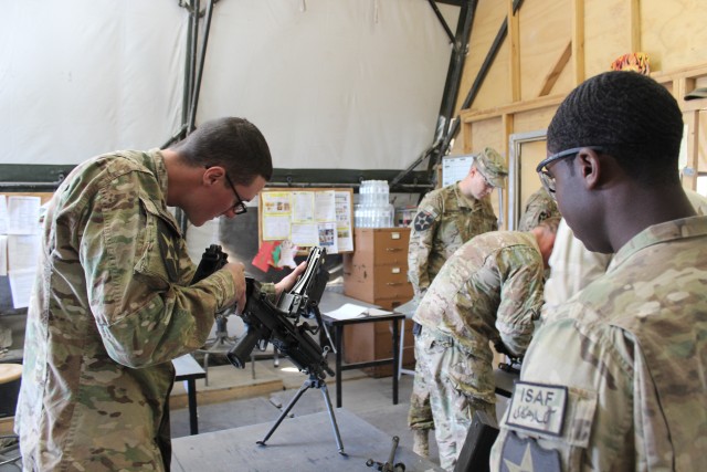 Fort Lewis Stryker brigade Soldiers return to basics, reset small arms weapons in theater