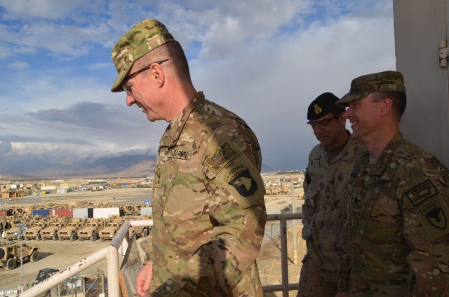 New Regional Command East commanding general views 401st AFSB retrograde operations