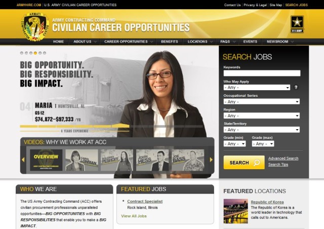 Armyhire.com named Army's best website