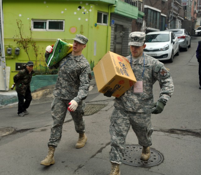 Service members deliver hospitality