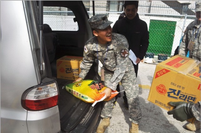 Service members deliver hospitality