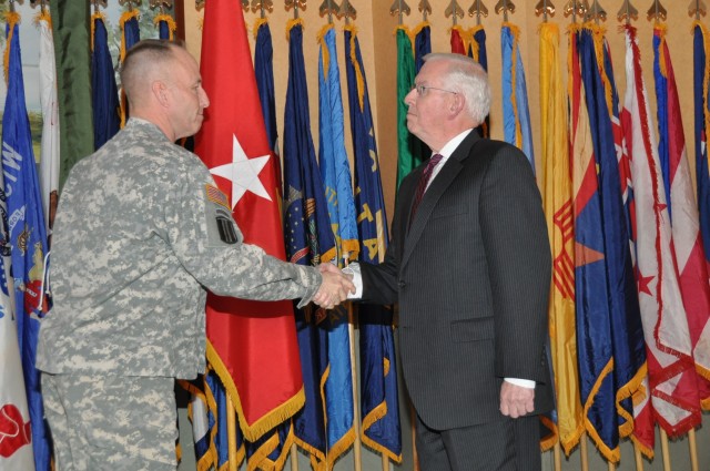 New Civilian Aaide to the Secretary of the Army Invested at Hunter