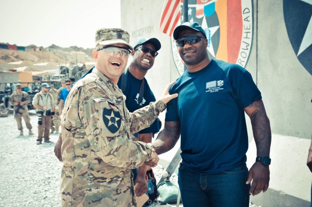 NFL players visit soldiers of Masum Ghar