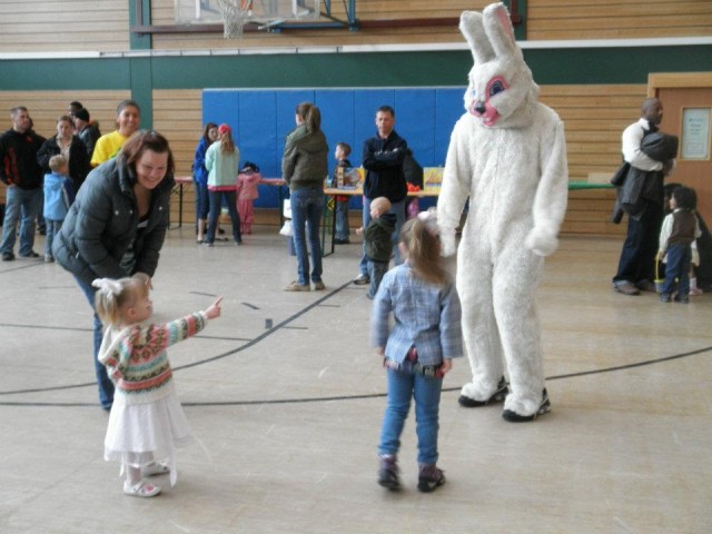 Easter Bunny visits Franconia Military Community