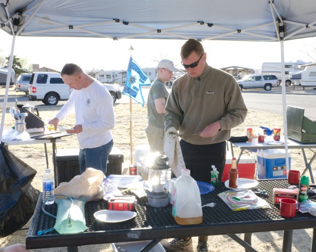 Early Morning Camp Cooking