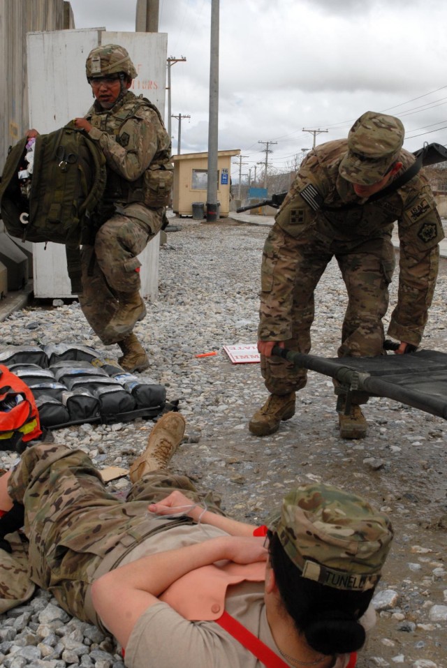 Triple Nickel medics step up during mass casualty exercise
