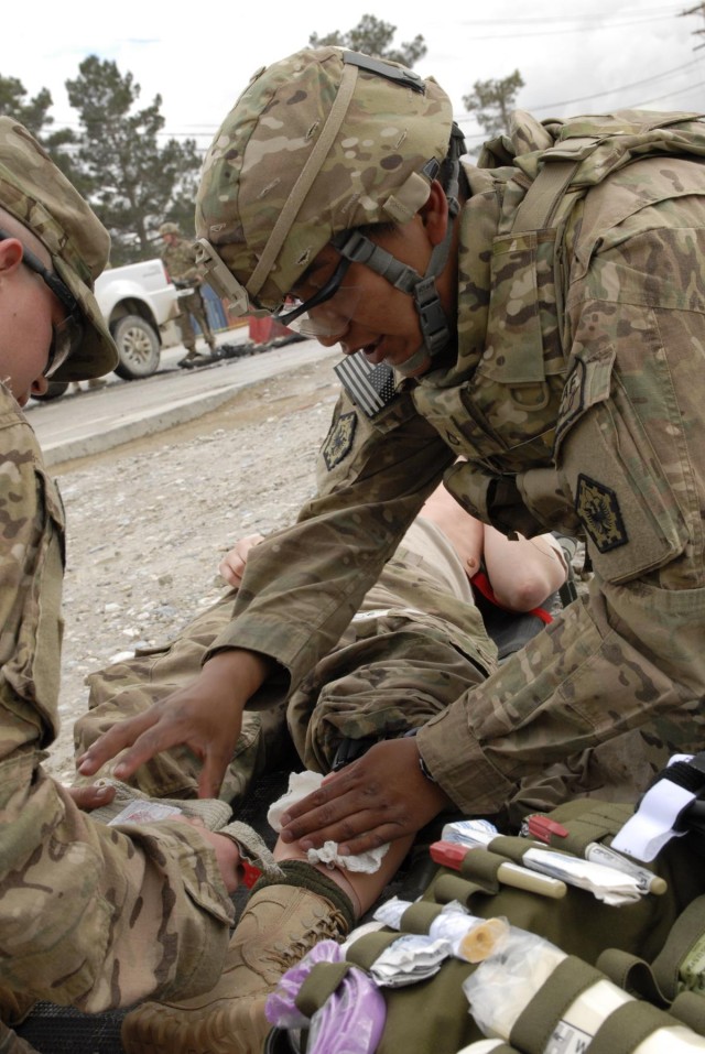 Triple Nickel medics step up during mass casualty exercise