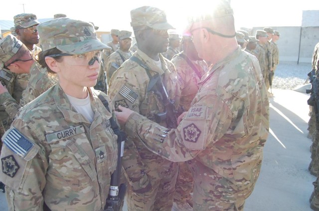 Task Force Diehard patch ceremony