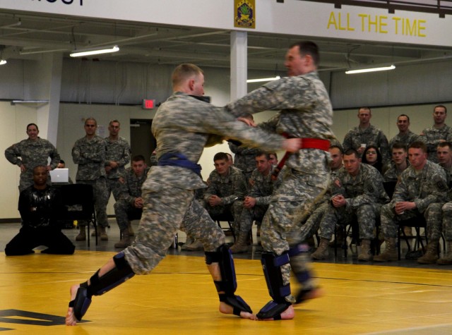 Thunderbolt soldiers battle on the mat