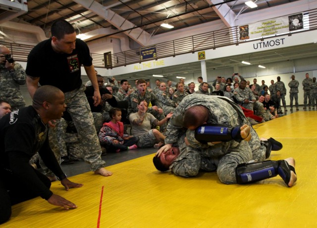 Thunderbolt Soldiers battle on the mat